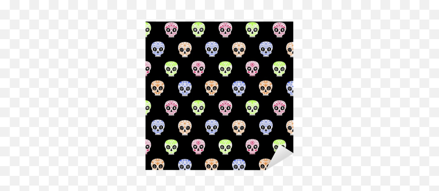 Sticker Sugar Skull Pattern - Pixershk Emoji,Skull Emoticonm