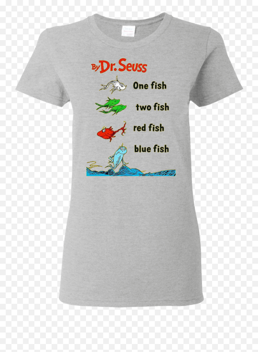 Download Dr Seuss One Fish Two Fish Red - One Fish Two Fish Red Fish Blue Fish Shirt Emoji,Blue Fish Emoji