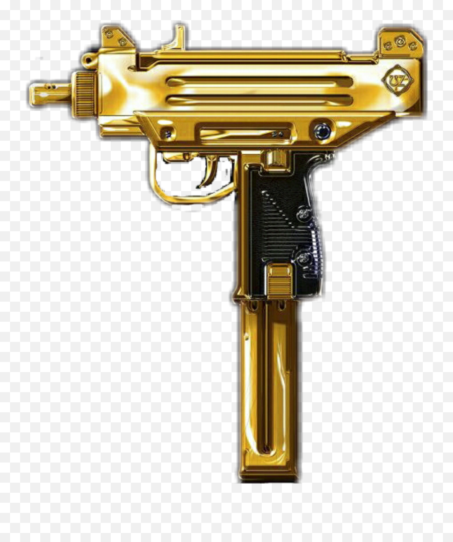 Discover Trending Gun Stickers Picsart - Gold Uzi Png Emoji,Hand Holding Gun Emoji
