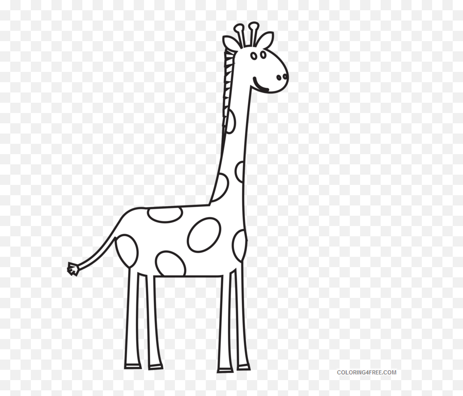 Black And White Giraffe Coloring Pages Giraffe Head Black - Black And White Clipart Giraffe Emoji,Giraffe Emoji