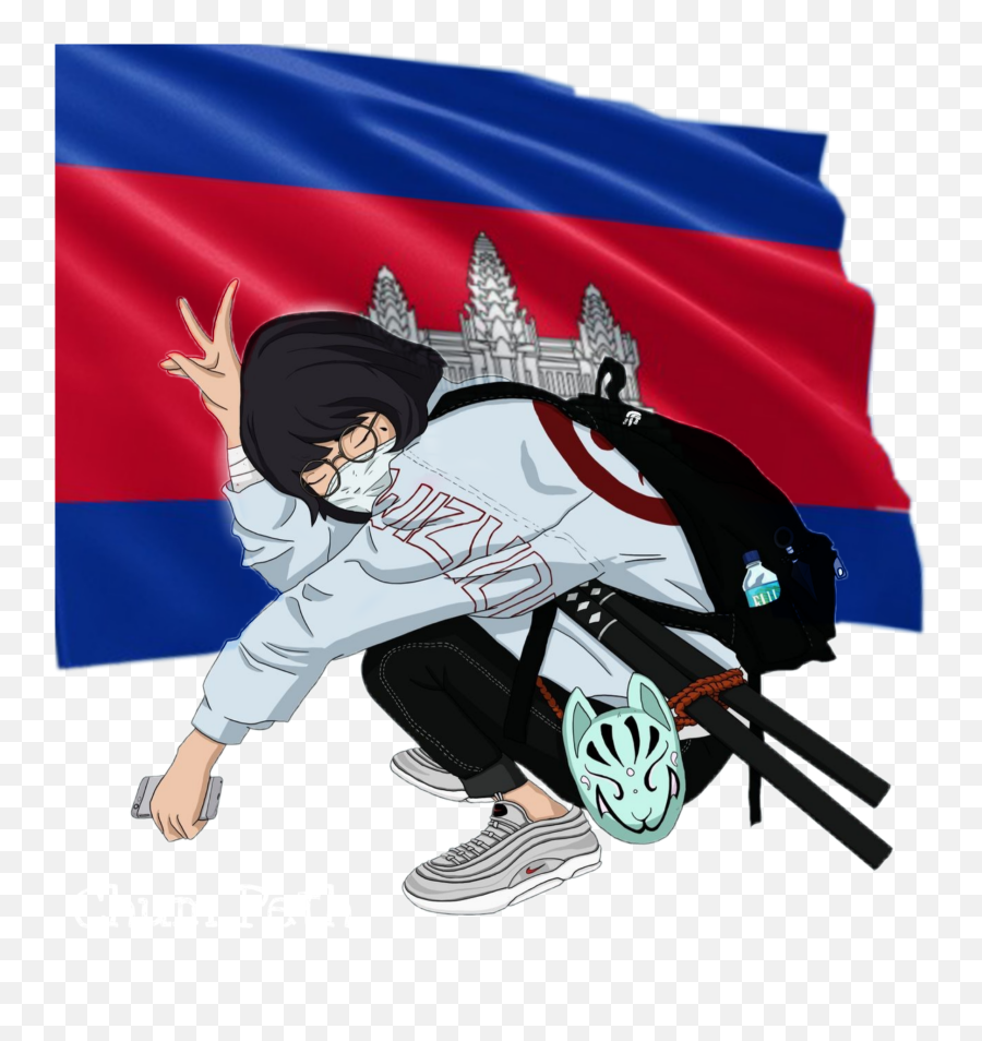Of Cambodia - Anime Artsy Chill Aesthetic Emoji,Cambodia Flag Emoji