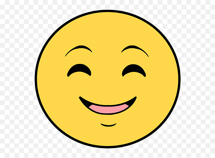 To Draw Happy Face Emoji - Happy,Happy Face Emoji