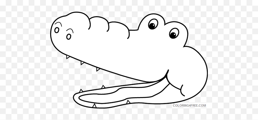 Clip Art Animal Alligator Black And - Big Emoji,Flag Alligator Emoji