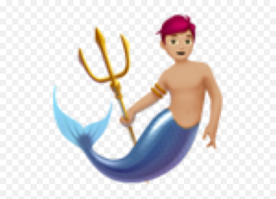 Mermaid Merman Man Emoji Sticker - Merman Light Skin Emoji,Mermaid Emoji