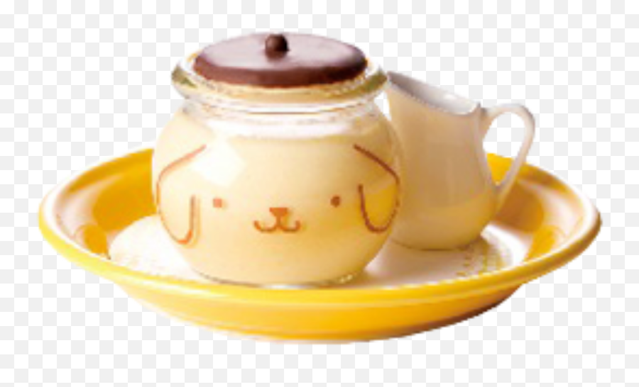 Cottagecore Pompompurin Yellow Sticker By Kitty Emoji,Kawaii Tea Set Emoji