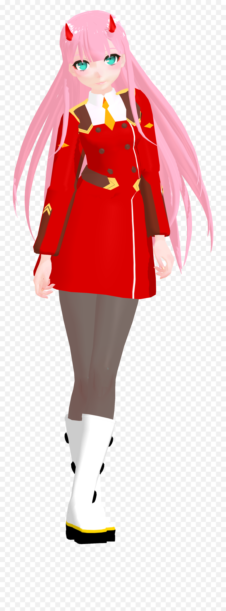 Zero Two Mmd Model - Zero Two Mmd Model Emoji,Miku Miku Dance Emotion Run