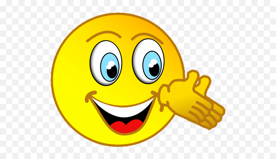 Big Animated Smileys - Wide Grin Emoji,(. .) Emoticon With Inverted A