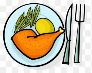 Vector Illustration Of Roast Chicken - Chicken Dinner Clipart Emoji,Chicken Leg Emoji