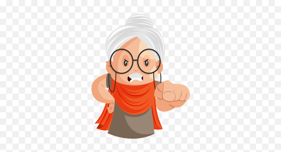 Expression Illustrations Images - Grandmother Illustration Angry Indian Emoji,Turban Windows Emoticon