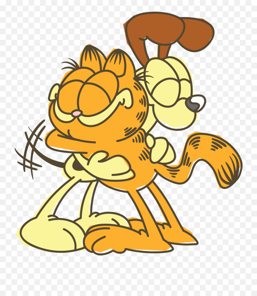 Garfield Line Stickers Boston Creative Studio - Garfield Hug Png Emoji,Hug Line Emojis