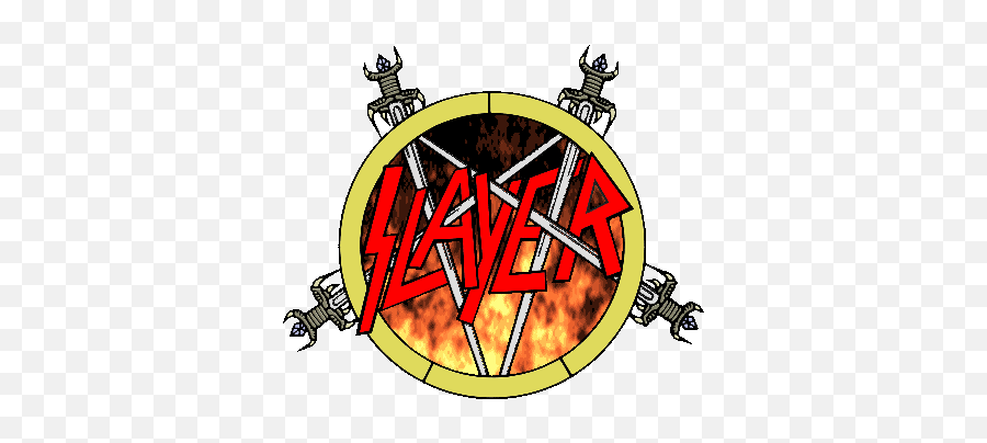 Pin On Tommyu0027s Stuff - Transparent Slayer Band Logo Emoji,Heavy Meatal Horns Emoticon