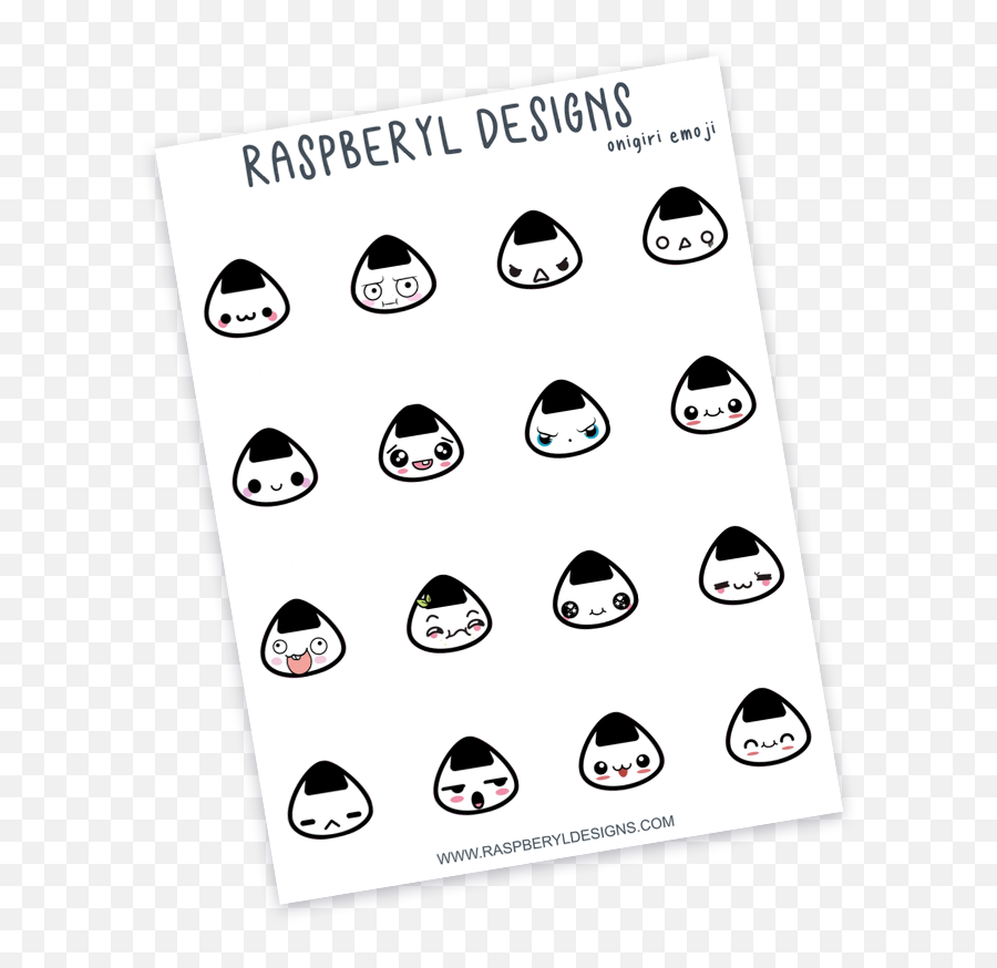 Journaling Sticker - Onigiri Emoji,Car Shop Emoji