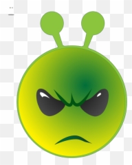 Smiley Green Alien Unhappy Png Svg Clip Art For Web Emoji,Danger Emoji