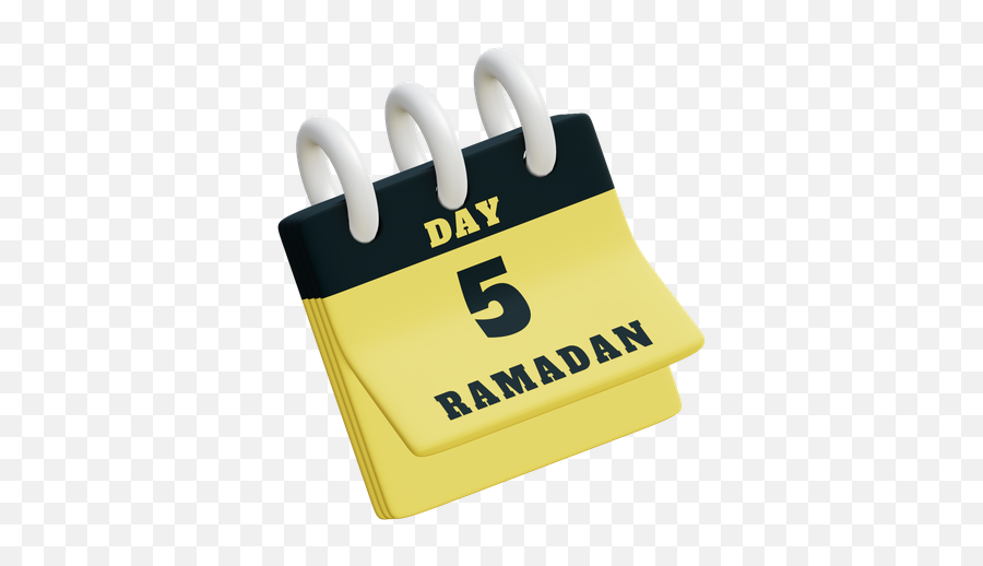 Premium Ramadan Calendar 5 Date 3d Illustration Download In Emoji,Praying In House Emojie