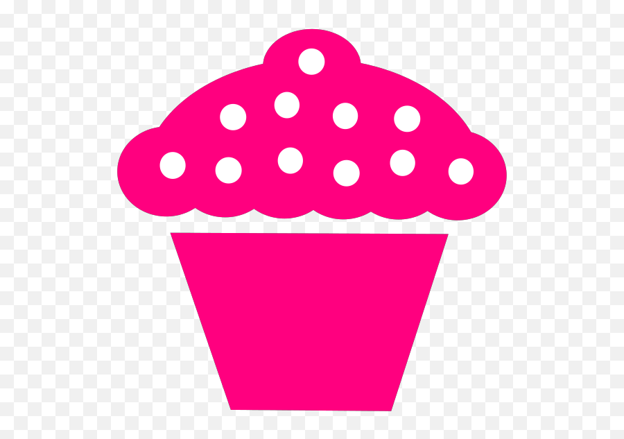 Polka Dot Cupcake Black Png Svg Clip - Pink Cupcakes Clip Art Emoji,Emoji Cupcake Rings
