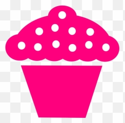 Polka Dot Cupcake Black Png Svg Clip - Pink Cupcakes Clip Art Emoji,Emoji Cupcake Rings