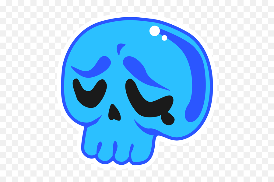 Skull Emoji Sad Sticker - Dot,Skull Emoji