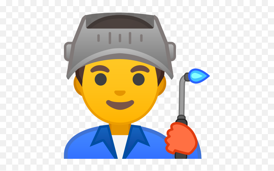 Man Factory Worker Emoji - Factory Worker Cartoon,Hard Worker Emoji