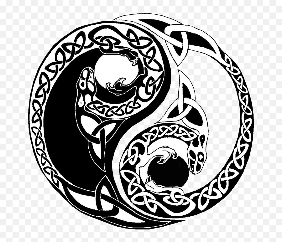 Yin And Yang Celts Tattoo Celtic Knot - Yinyang Tattoos Png Celtic Yin Yang Tattoo Emoji,Yin And Yang Emoji