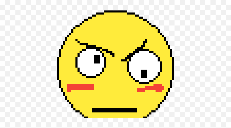 Pixilart Derpy Angry Warrior Emoji By Blueleader - Watchmen Emoji Spreadsheet Pixel Art,Angry Tongue Emoji