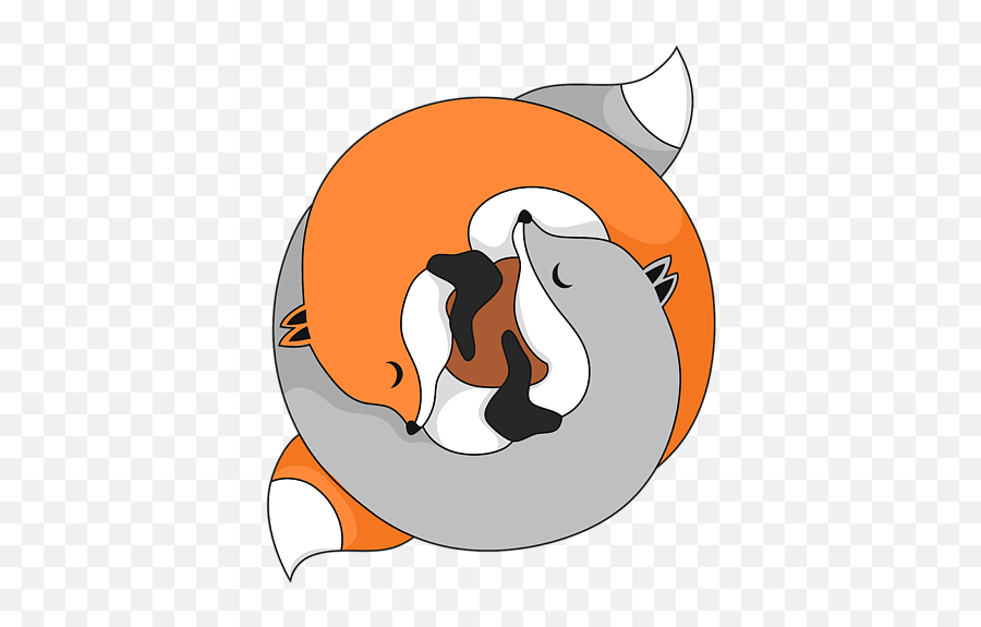 Fox Yin Yang Symbol Mediation Animal Toddler T - Shirt Fox Yin Yang Emoji,Yin Yang Circle Emoji