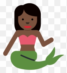 Mermaid Emoji With Dark Skin Tone - Merman Medium Light Skin Tone Hot Emoji,Mermaid Emoji