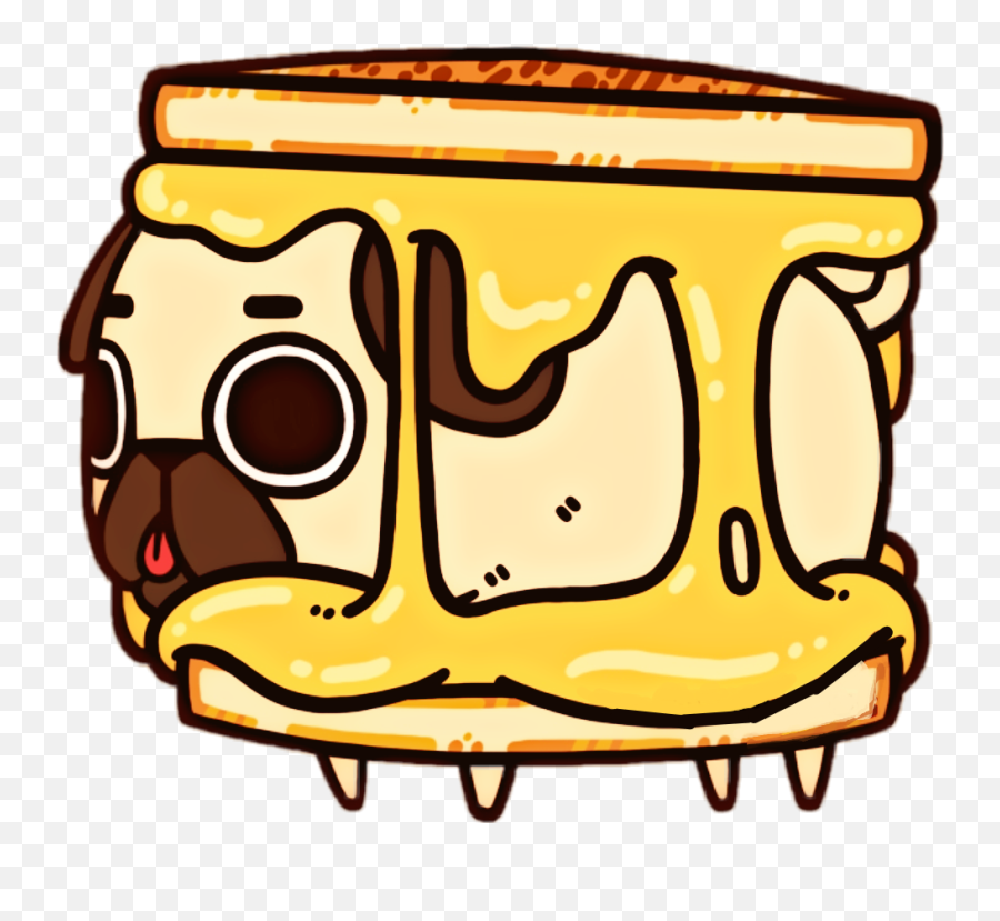 Grilledcheese Haelilulu - Pug Kawaii Clipart Full Size Language Emoji,Puglie Pug Emojis