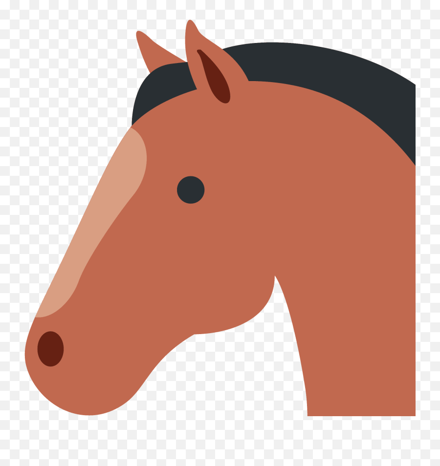 Horse Face Emoji Clipart - Horse Emoji Transparent Background,Mustang Emoji