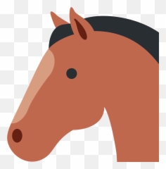 Horse Face Emoji Clipart - Horse Emoji Transparent Background,Mustang Emoji