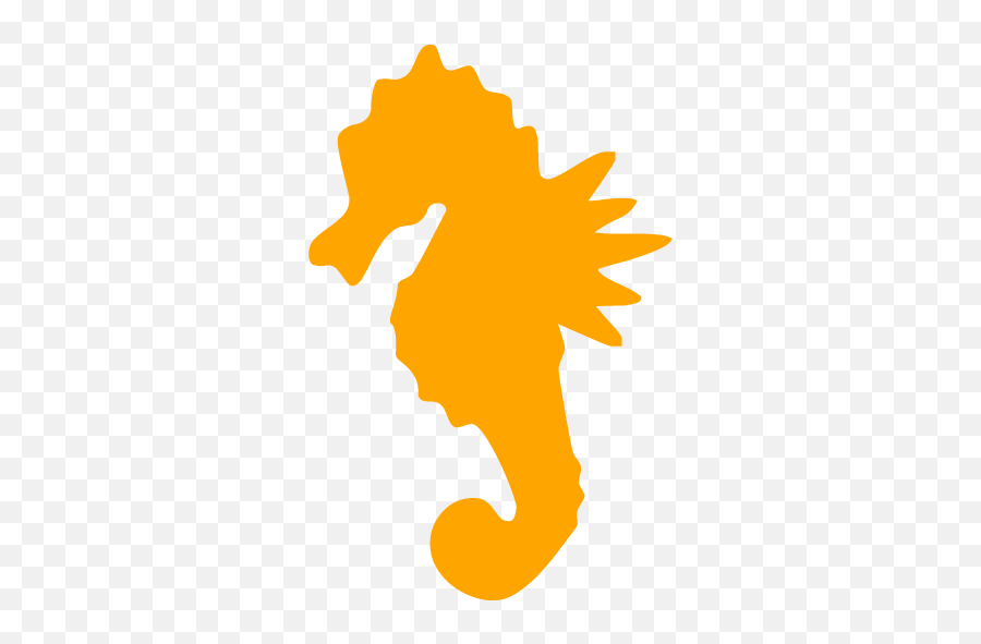 Orange Sea Horse Icon - Seahorse Shadow Emoji,Facebook Emoticons Seahorse