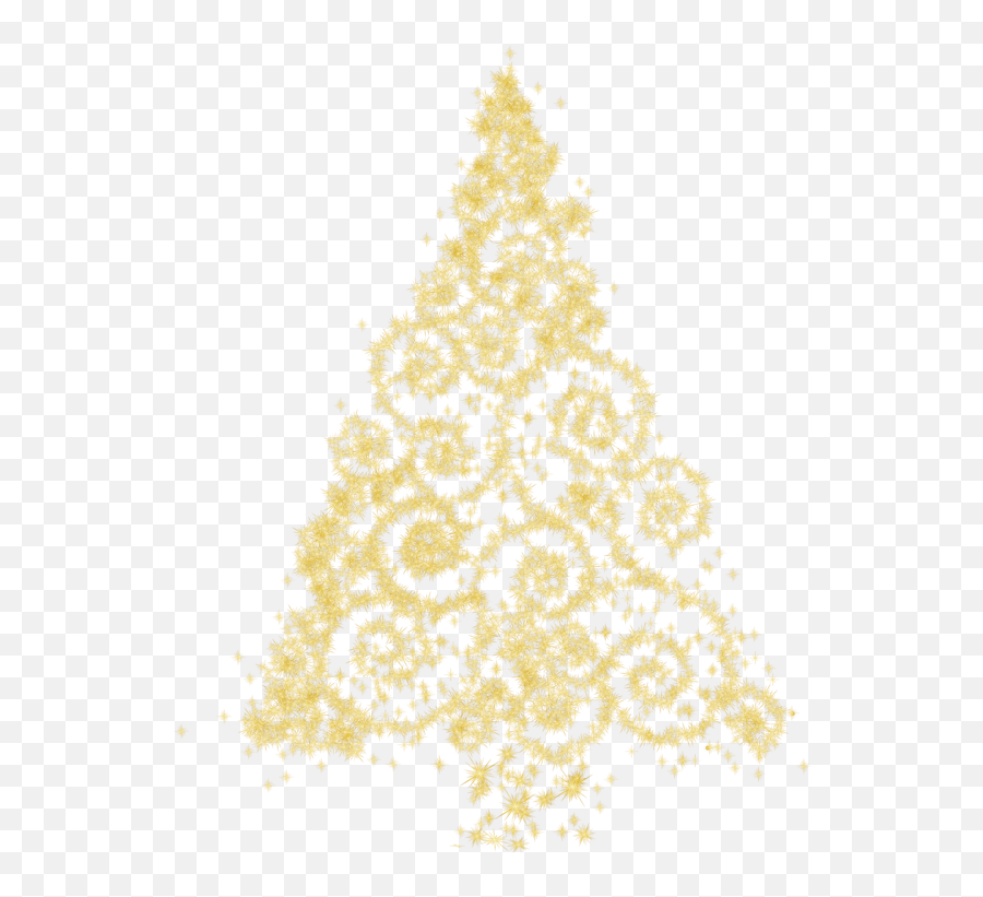 Gold Christmas Tree Png Clip Art - Gold Christmas Tree Decorations Png Emoji,Super Christmas Tree Made With Emoticons