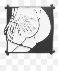 Butt Enamel Pins - Sketch Emoji,Moon Butt Emoticon