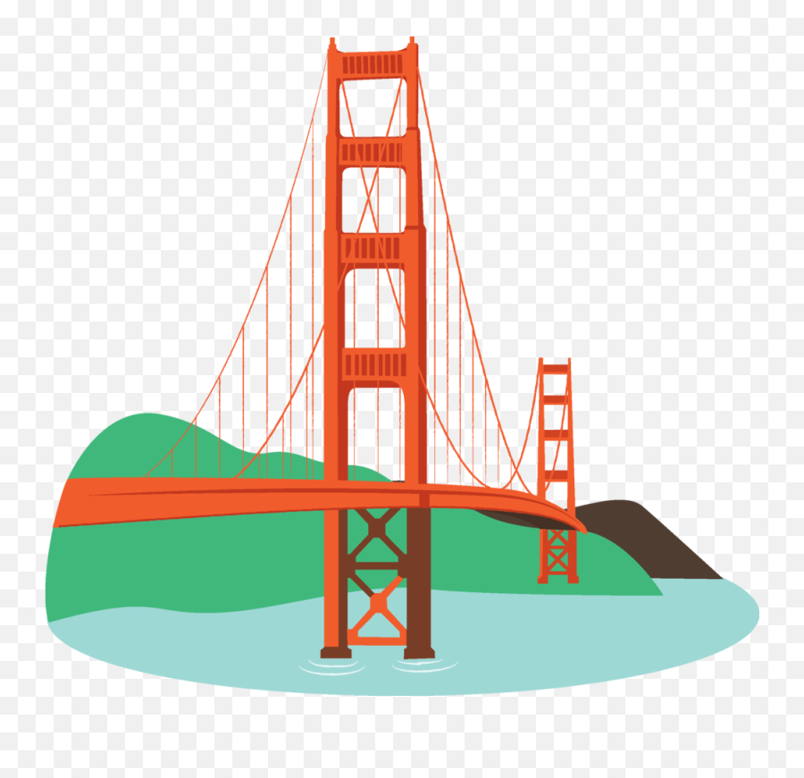 Image Of Bridges Clipart 0 Golden Gate - Golden Gate Bridge Emoji,Gate Emoji