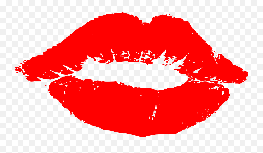 Red Lipstick Kiss Silhouette Free Svg - Lips Emoji,Red Lips Emoji