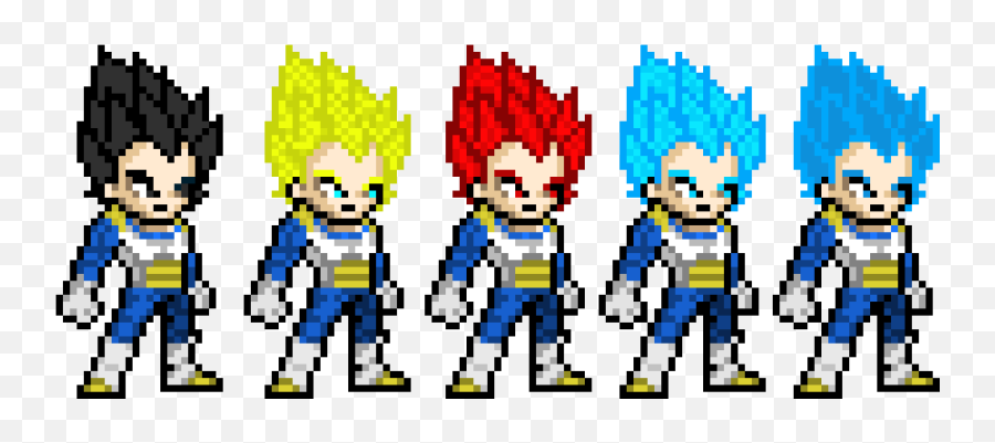 Pixel Art Gallery Emoji,Super Saiyan Vegeta Emoticons