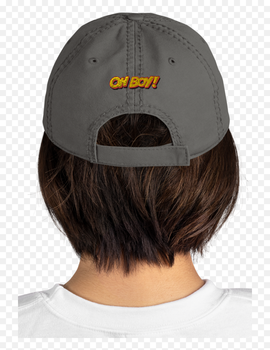 No Bothers Distressed Cap Emoji,Dark Hair Sholder Shruk Emoji