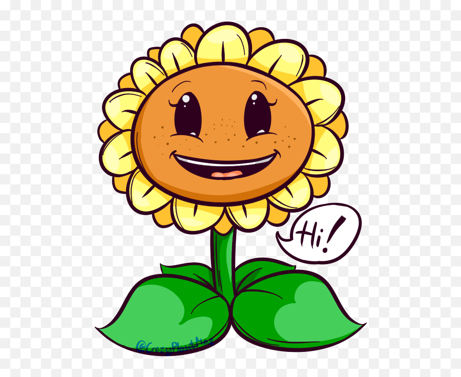 Cute Pvz Sunflower Transparent Cartoon - Jingfm Emoji,Pvz Emojis