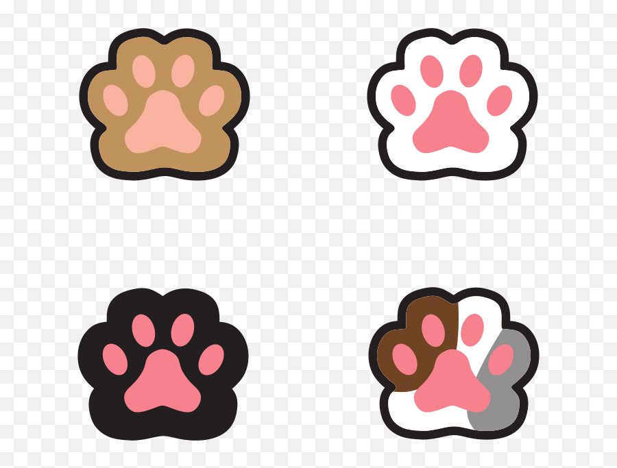 Cat Paws Clipart Free Svg File - Svgheartcom Dot Emoji,Paws Emoji