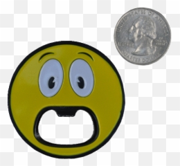 Smiley Face Bottle Opener Ball Marker - Happy Emoji,Beer Emoticon