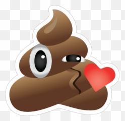 Blowing A Kiss Poop Emoji Sticker 15237 - Poop Emoji With Kiss,Blowing A Kiss Emoji