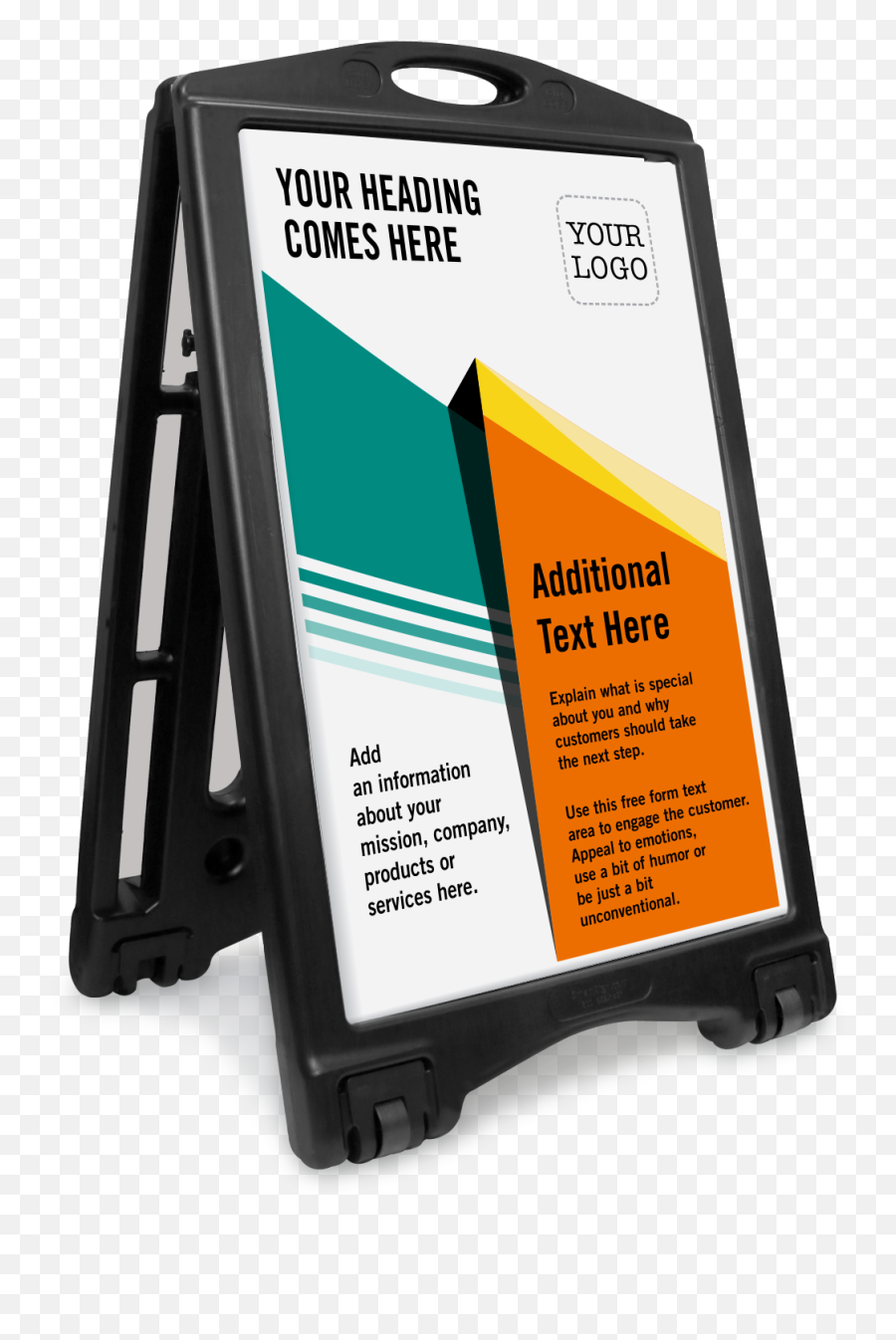 Add Logo Headline Bigboss Portable Custom Sidewalk Sign Sku Emoji,Appeal To Emotion?