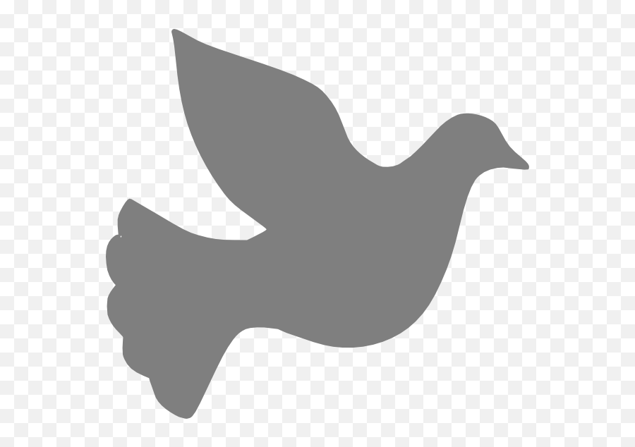Grey Love Dove Clip Art At Clker Vector Clip Art Emoji,Dove Facebook Emoji