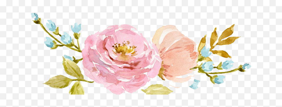 Watercolor Flowers Png No Background Png Mart Emoji,Emoticons Spring Flowers