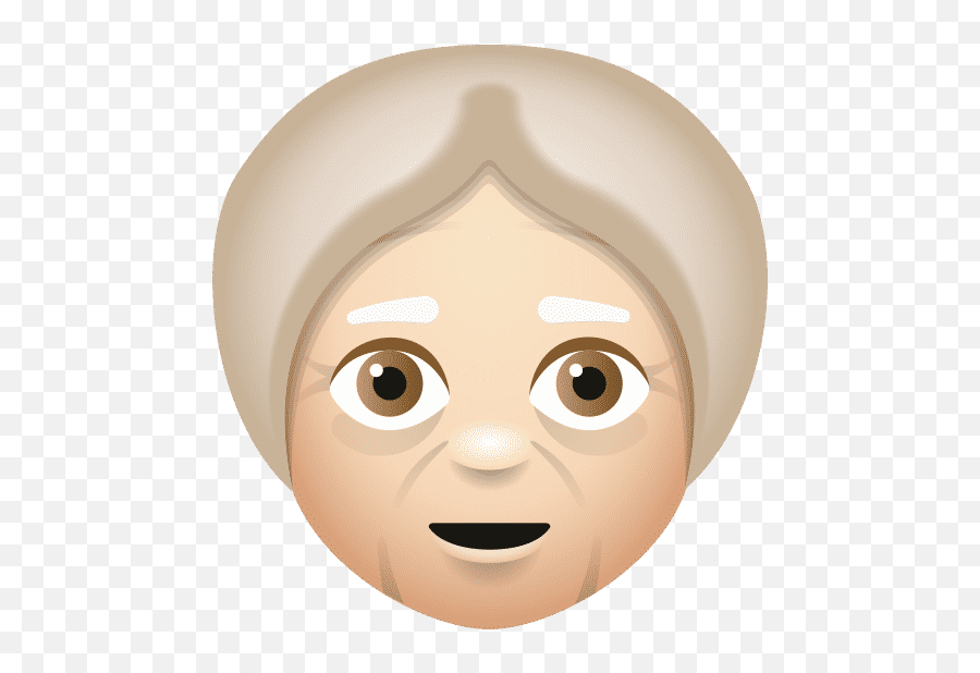 Old Woman Skin Type 3 - Canva Emoji,Oldwoman Emoji