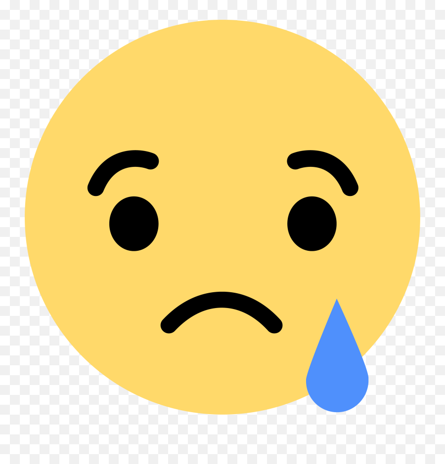 Download Emoticon Like Button Sadness - Facebook Sad Reaction Png Emoji,Facebook Emojis