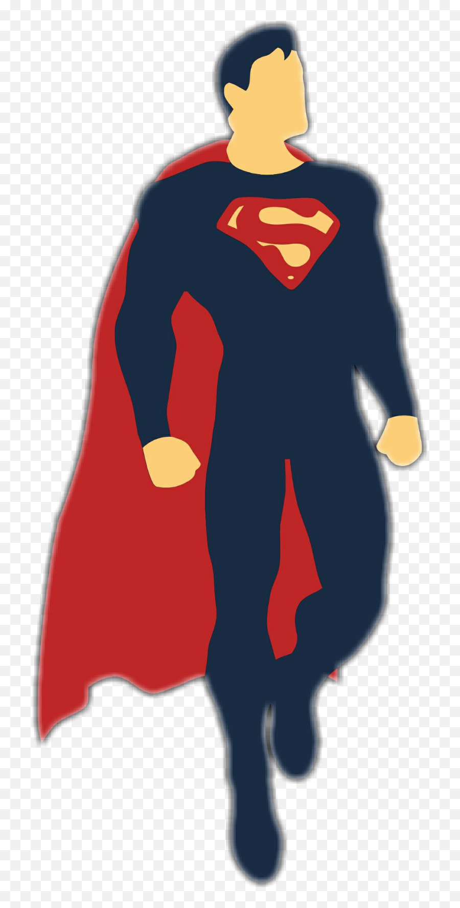 Red Cape Superman Blue Sticker By Cole Matthys - Superman Emoji,Is There A Superman Emoji