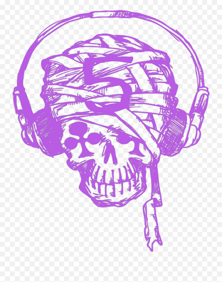 Mq Pink Skull Skulls Music Notes Sticker By Marras - Clip Art Emoji,Purple Music Note Emoji Gone