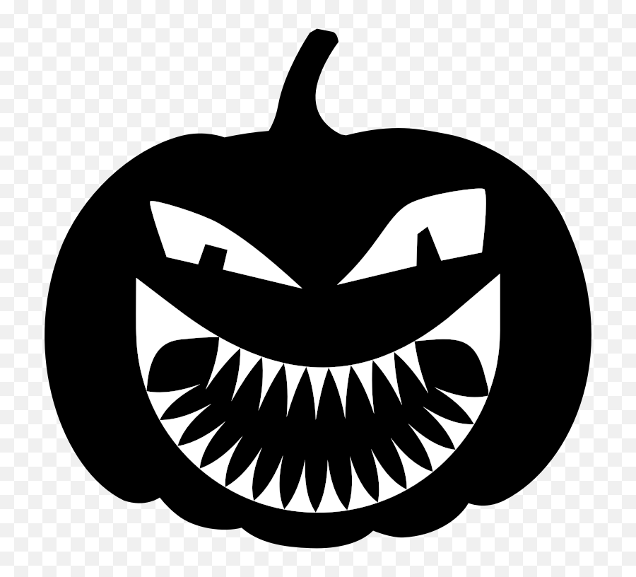 Evil Jack O Lantern Silhouette 4 Skull Emoji - Openclipart Jack O Lantern Big Mouth Clipart,Sillouette Emoji