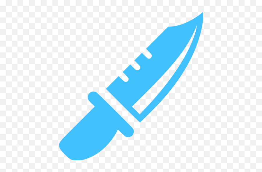 Caribbean Blue Military Knife Icon - Free Caribbean Blue Knife Icon Png Emoji,How To Make A Knife Emoticon