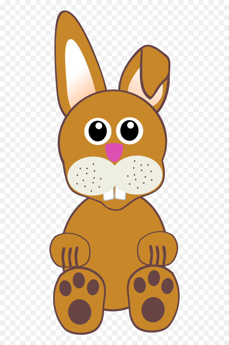 Funny Baby Bunny Sitting Clipart I2clipart - Royalty Free Funny Cartoon Rabbit Face Emoji,Baby Bunny Emoticon Facebook
